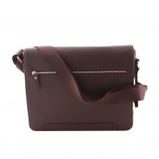 844 Yılka Deri Erkek Postacı Çantası Kahve